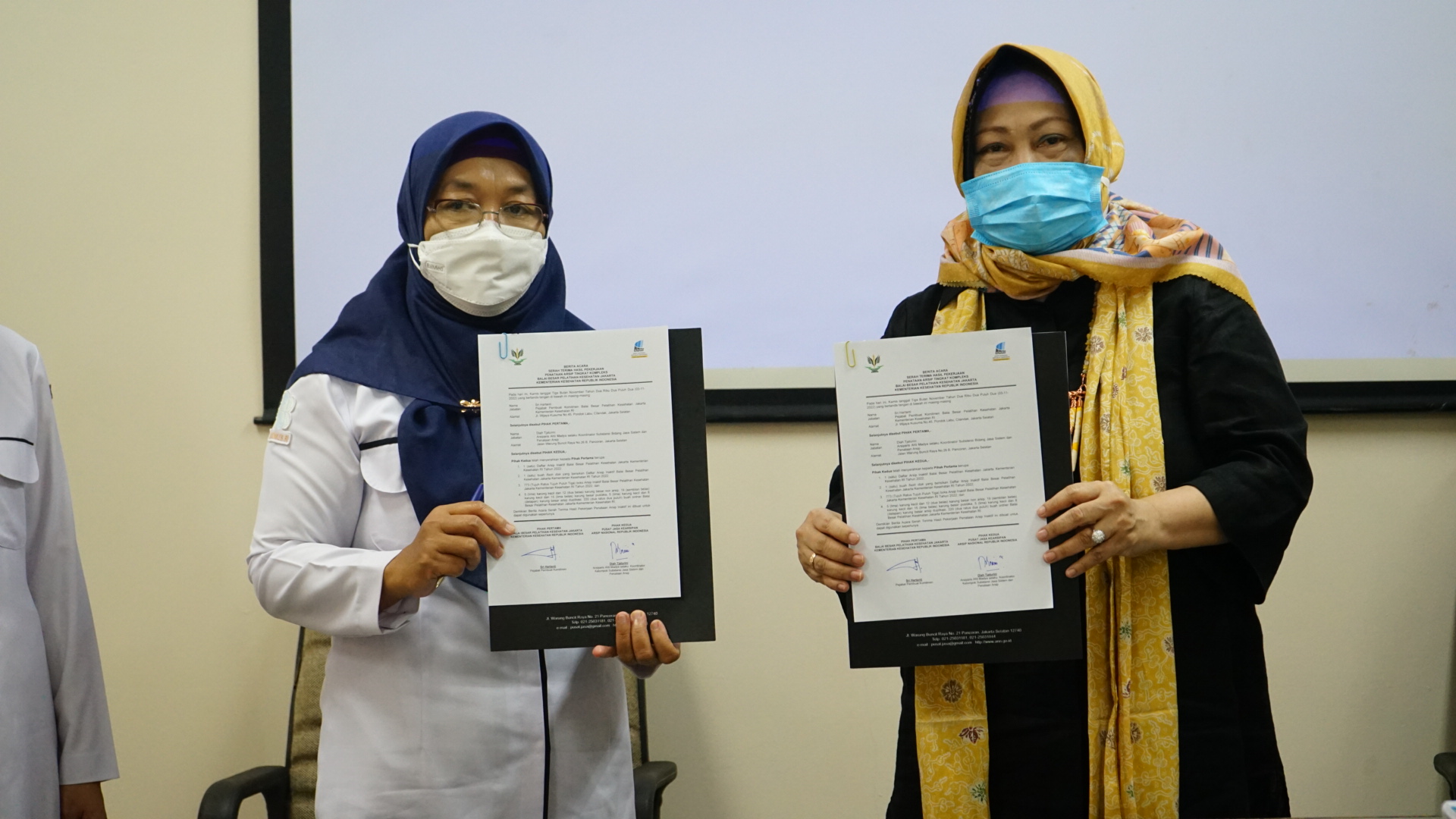 Serah Terima Penataan Arsip Balai Besar Pelatihan Kesehatan Jakarta